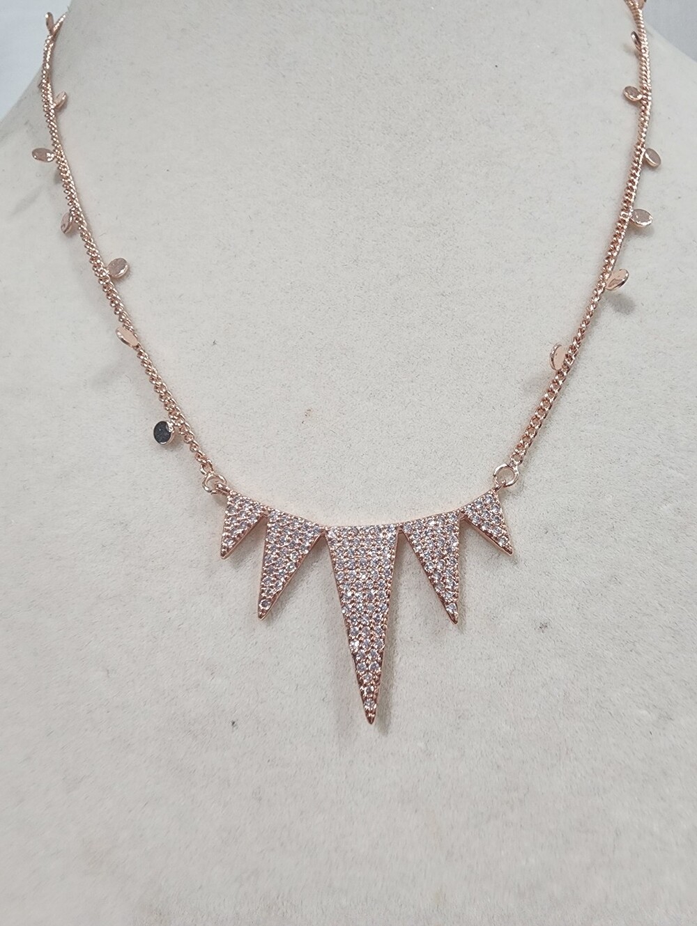 Rose Gold Spike Pendant Necklace - Alexa Rae - Picture 3 of 4